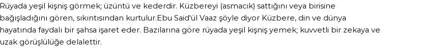 Seyyid Süleyman'a Göre Rüyada Yeşil Kişniş Görmek